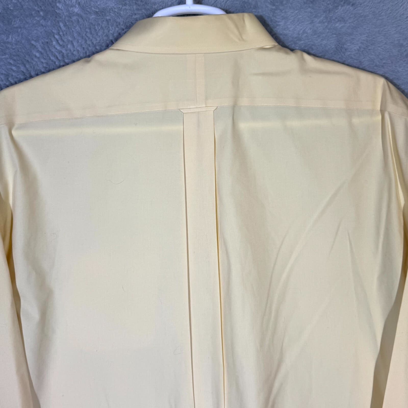 Gold Label Men's Dress Shirt 17.5/38 Yellow 100% Cotton Non-Iron Long Sleeve - Thumbnail 11