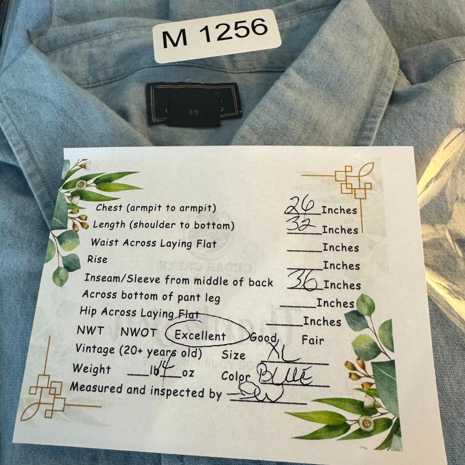 G.H. Bass & Co. Men’s Shirt XL Gray 100% Cotton Long Sleeve Casual Button-Down - Thumbnail 9