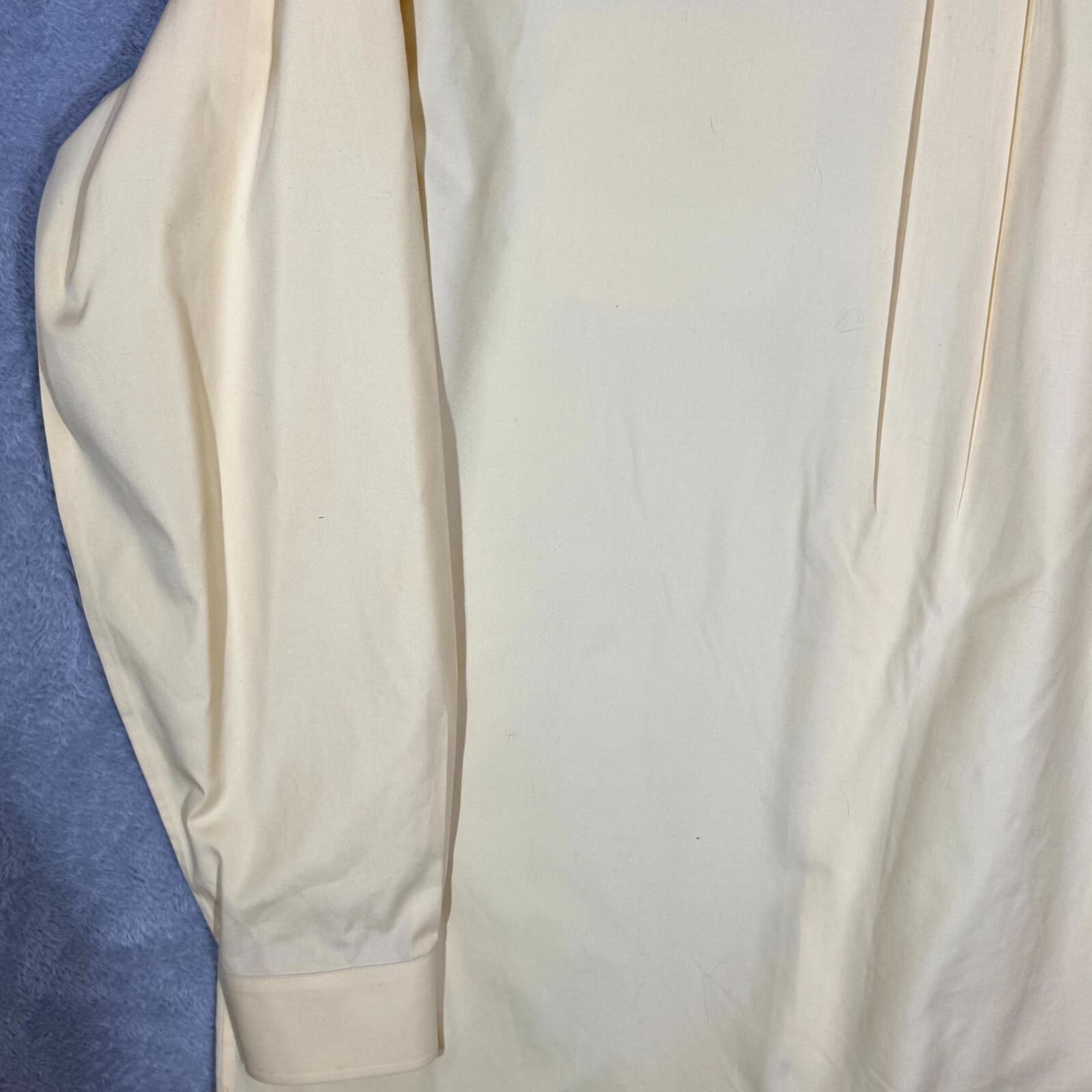 Gold Label Men's Dress Shirt 17.5/38 Yellow 100% Cotton Non-Iron Long Sleeve - Thumbnail 10