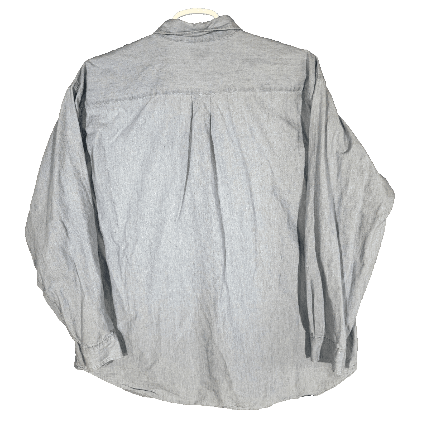 G.H. Bass & Co. Men’s Shirt XL Gray 100% Cotton Long Sleeve Casual Button-Down - Thumbnail 2