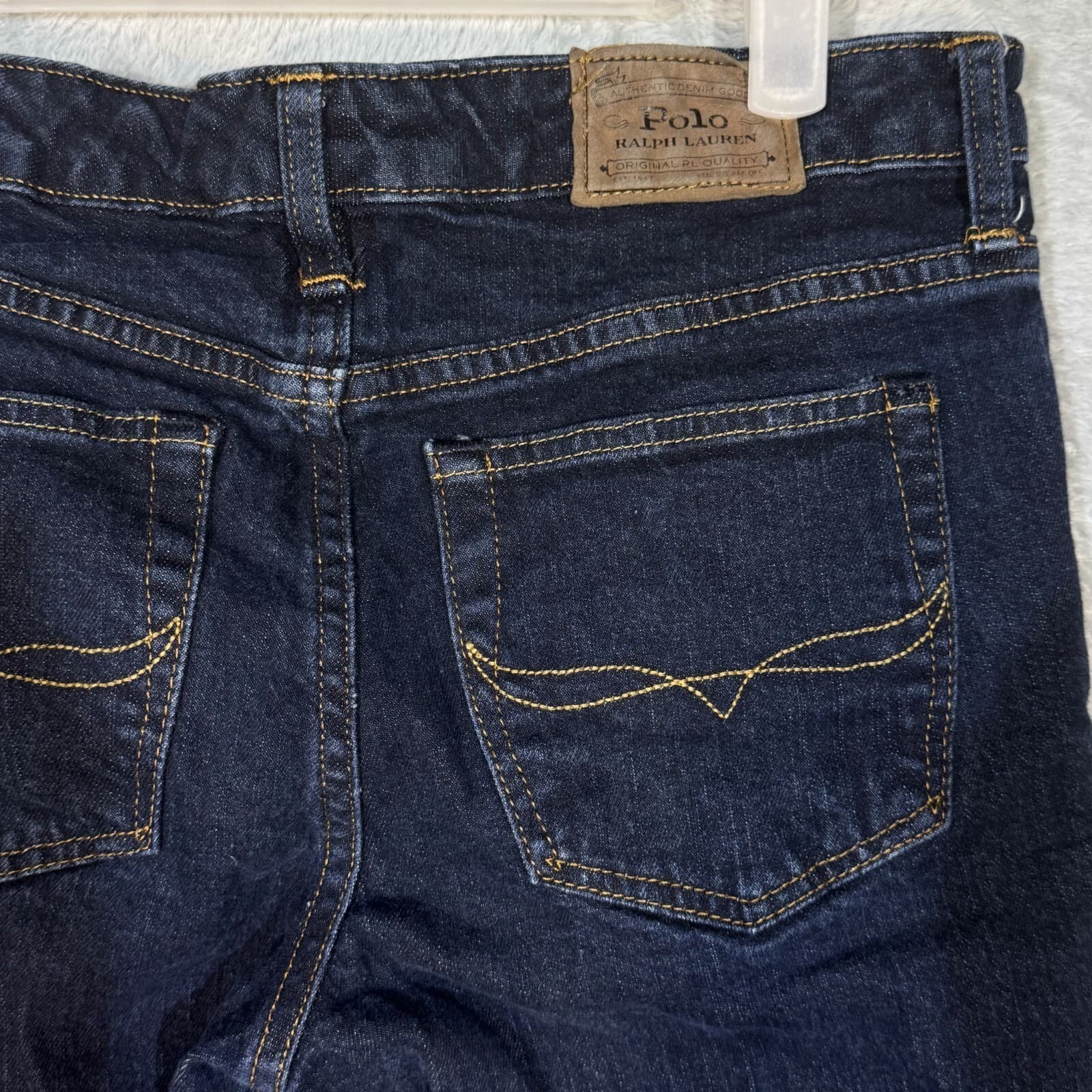 Polo Ralph Lauren Womens Jeans 18 Blue Denim Mid-Rise Hampton Straight Leg - Thumbnail 6