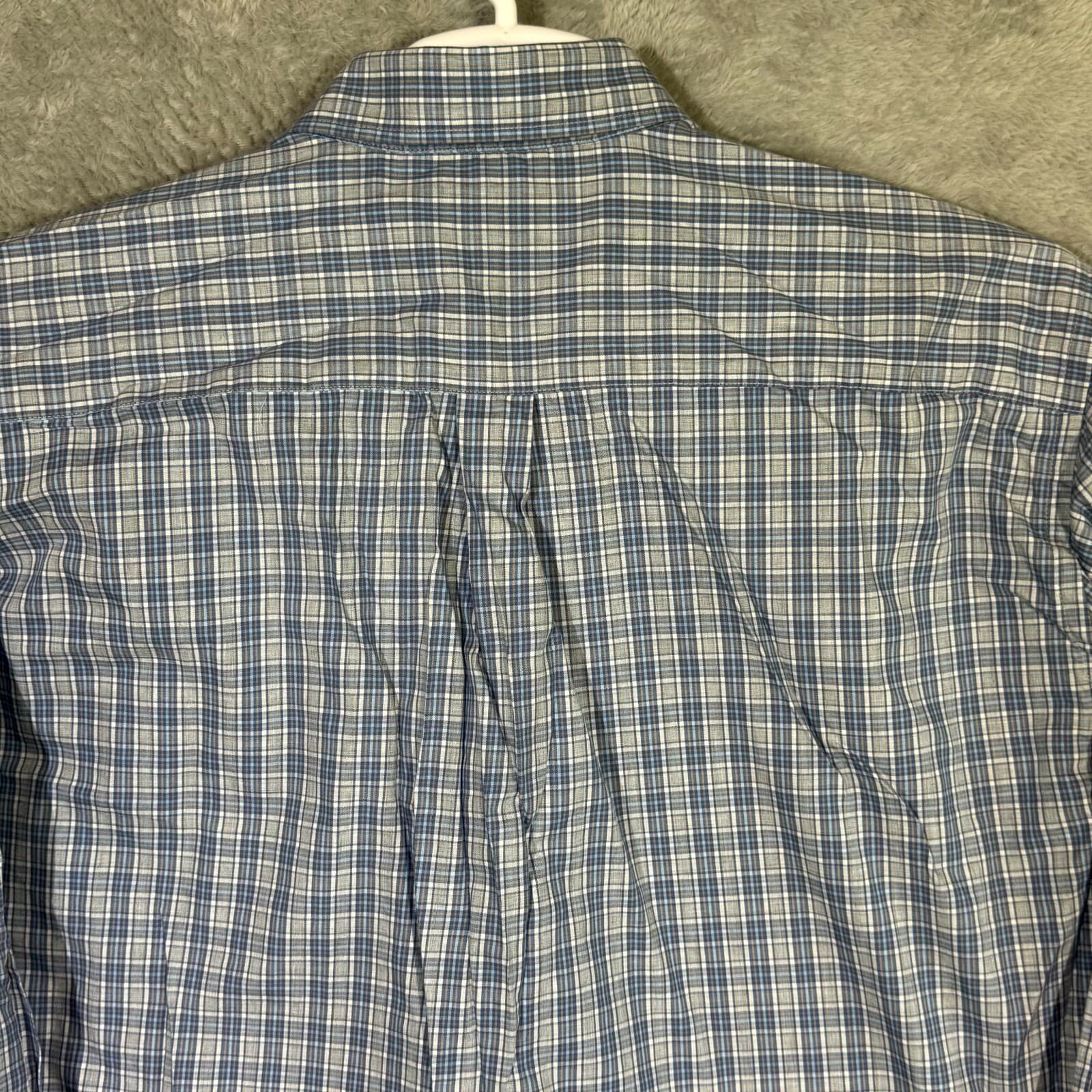 Peter Millar Men's Shirt XL Blue Plaid Fitted Long Sleeve Casual Button-Up - Thumbnail 9