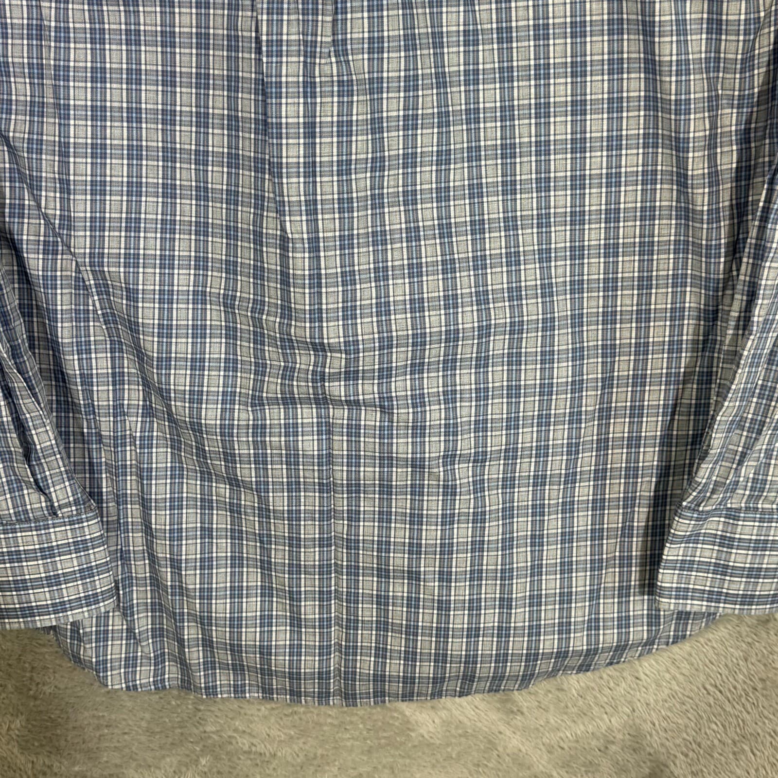 Peter Millar Men's Shirt XL Blue Plaid Fitted Long Sleeve Casual Button-Up - Thumbnail 11