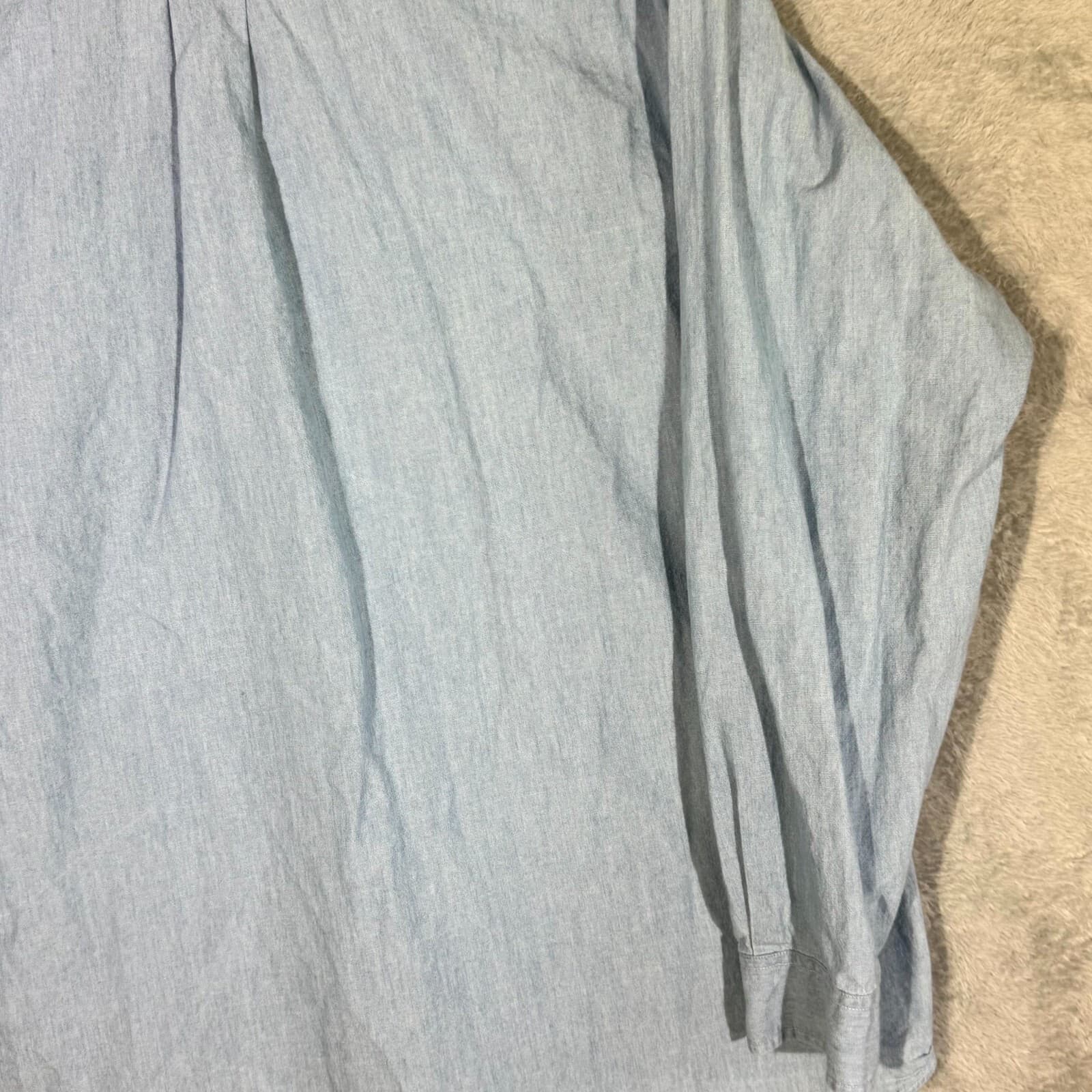 G.H. Bass & Co. Men’s Shirt XL Gray 100% Cotton Long Sleeve Casual Button-Down - Thumbnail 11