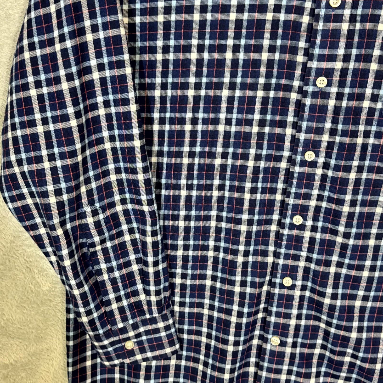 Vineyard Vines Men’s Shirt XL Blue Plaid Flannel Performance Button-Down - Thumbnail 3