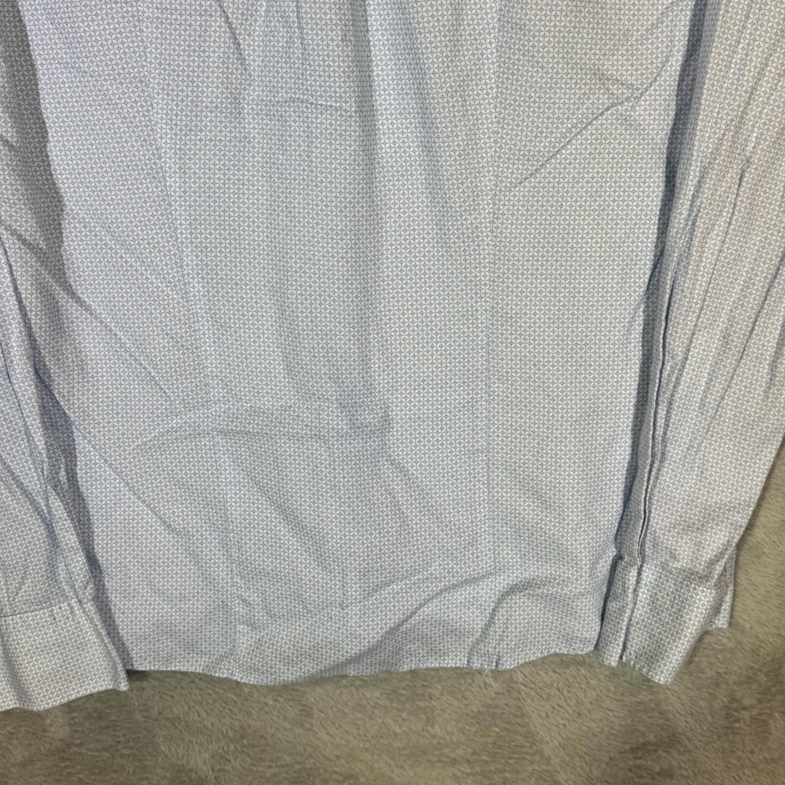 Peter Millar Men's Shirt XL Blue Geometric Pattern Long Sleeve Casual Button-Up - Thumbnail 10