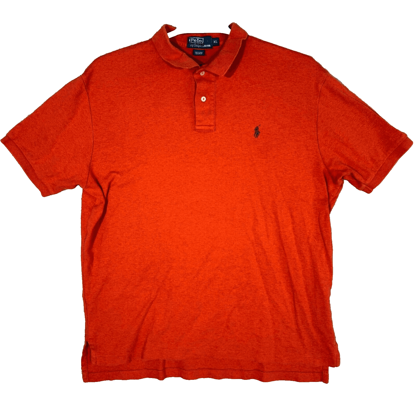 Polo Ralph Lauren Shirt Men’s XL Orange Short Sleeve Classic Fit 100% Cotton - Image 1