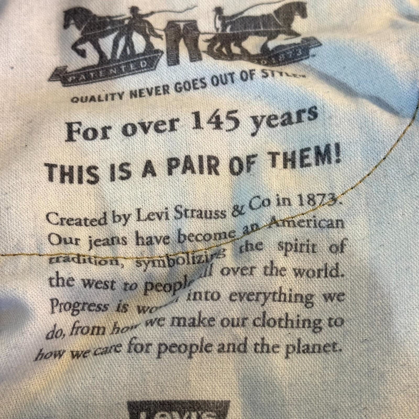 Levi’s 559 Men’s Jeans 42x30 Blue Denim 100% Cotton High-Rise Relaxed Straight - Thumbnail 11