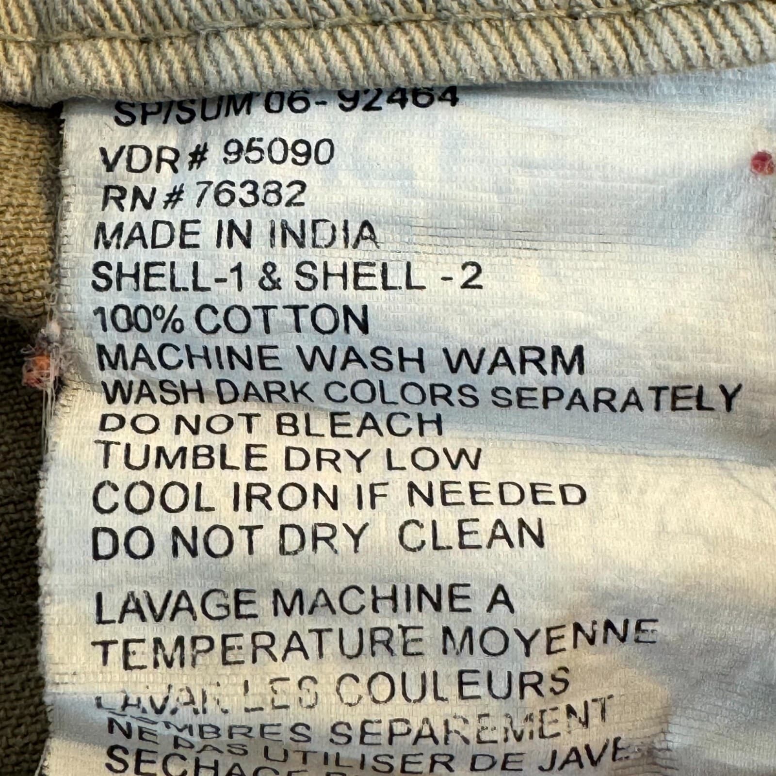 Timberland Cargo Shorts Mens 40 Beige 100% Cotton Utility Outdoor Zip Fly - Thumbnail 5