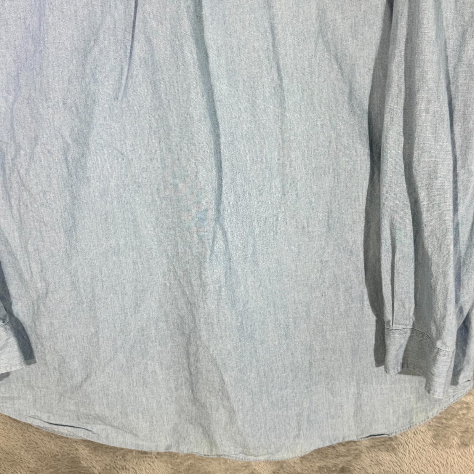 G.H. Bass & Co. Men’s Shirt XL Gray 100% Cotton Long Sleeve Casual Button-Down - Thumbnail 12