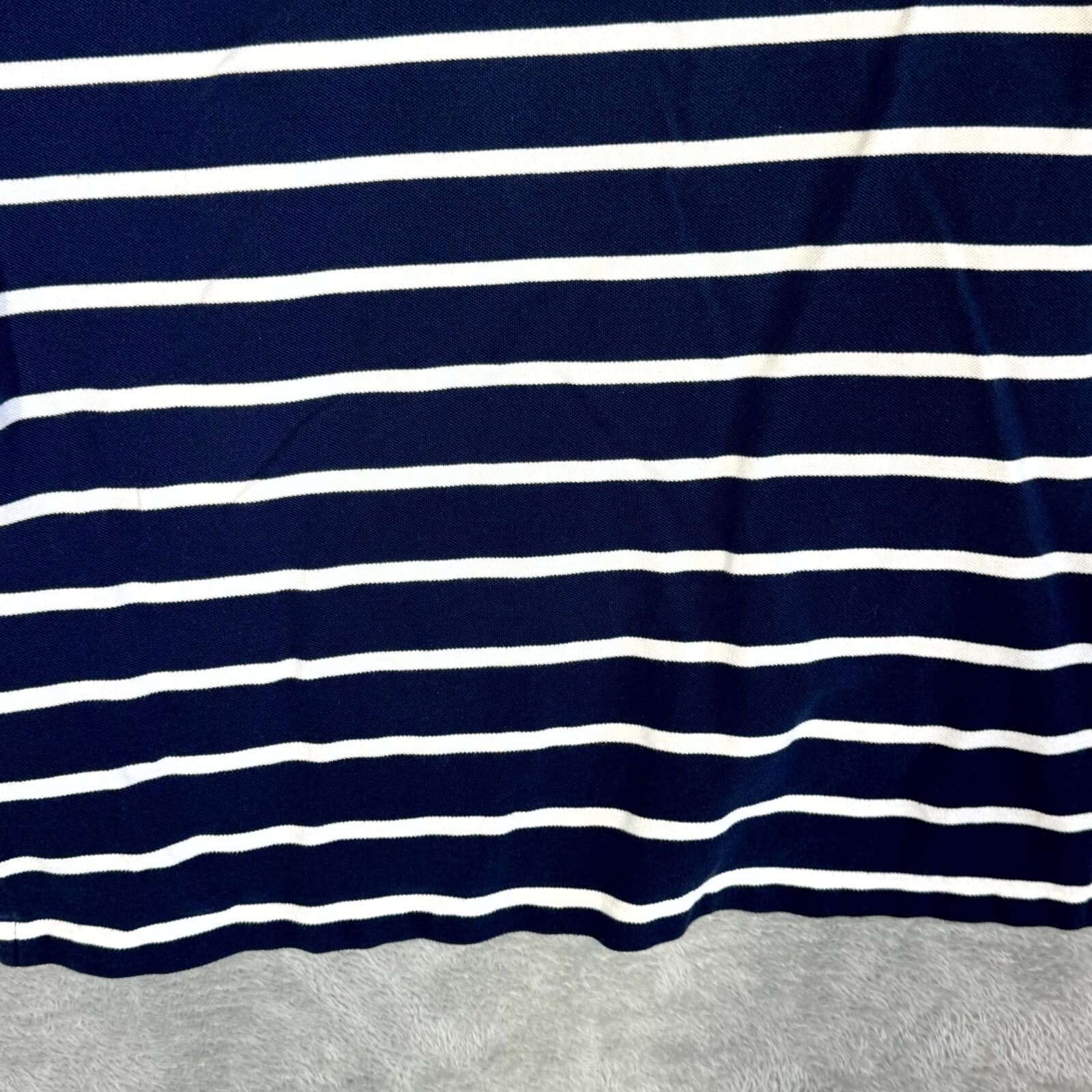 Polo Ralph Lauren Men’s Polo Shirt Large Tall Navy Striped 100% Cotton Short Slv - Thumbnail 13