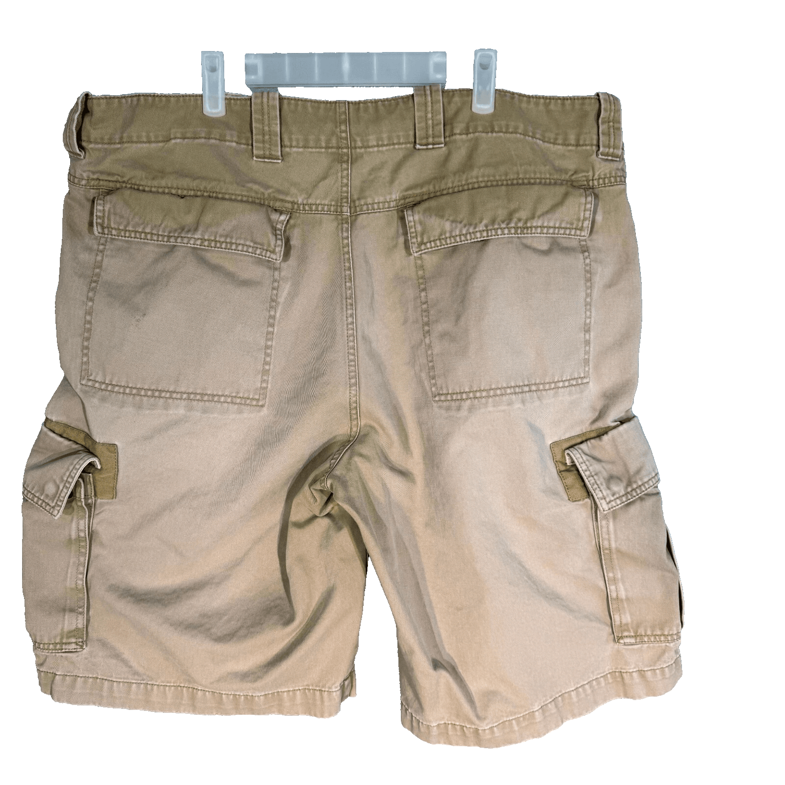 Timberland Cargo Shorts Mens 40 Beige 100% Cotton Utility Outdoor Zip Fly - Thumbnail 2
