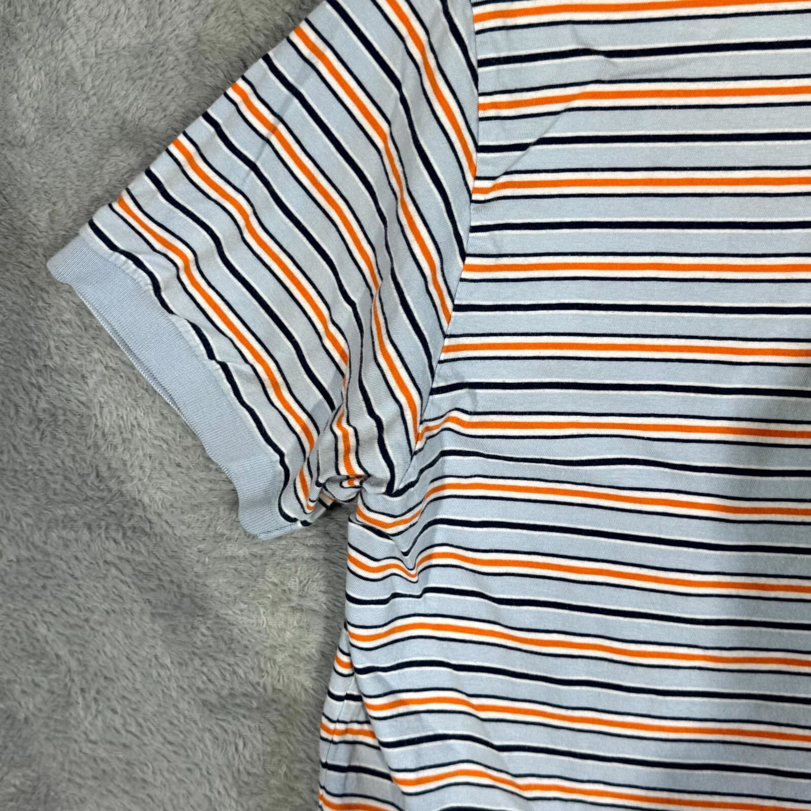 Polo Ralph Lauren Men’s Polo Shirt Large Blue Multi-Color Striped 100% Cotton - Thumbnail 3