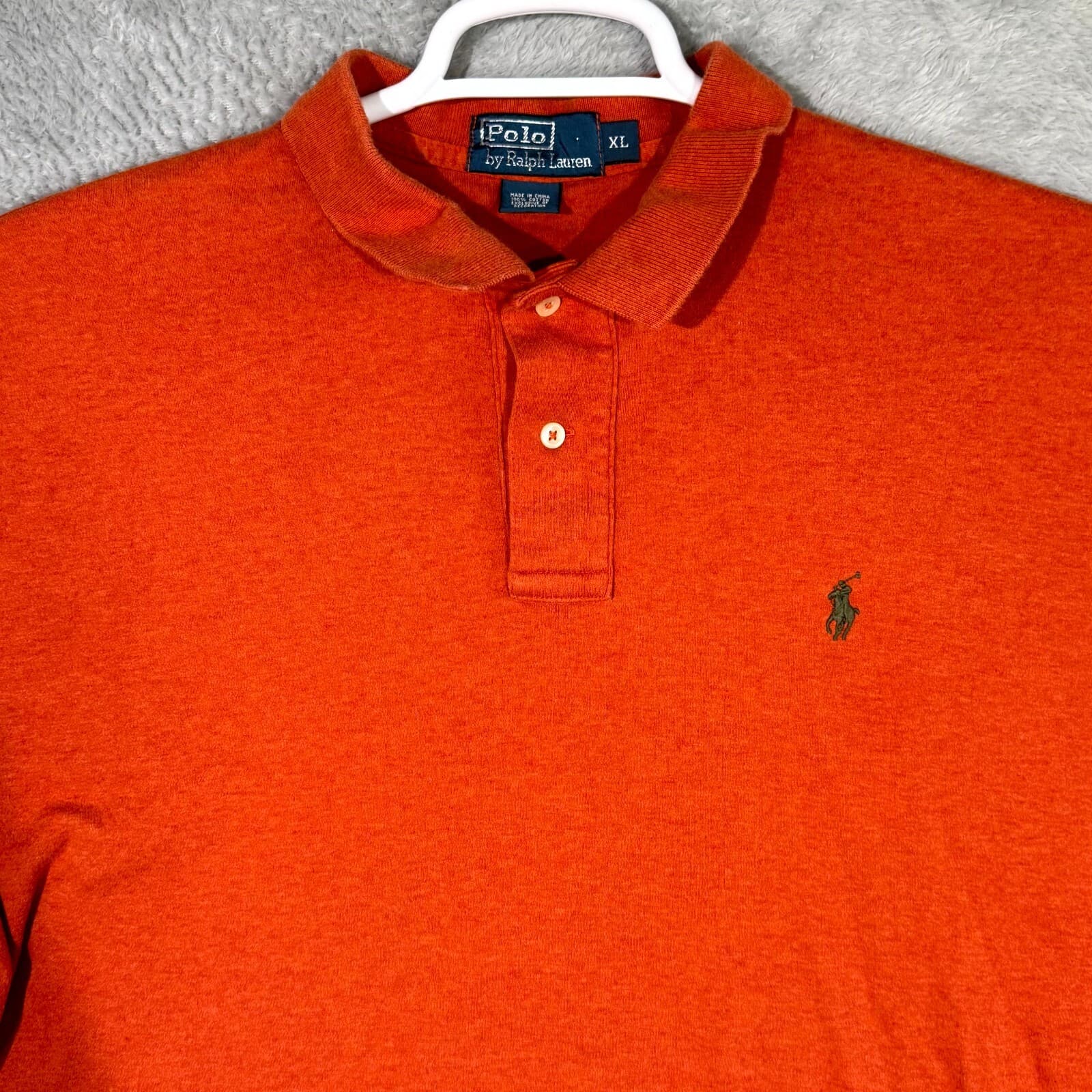 Polo Ralph Lauren Shirt Men’s XL Orange Short Sleeve Classic Fit 100% Cotton - Thumbnail 4