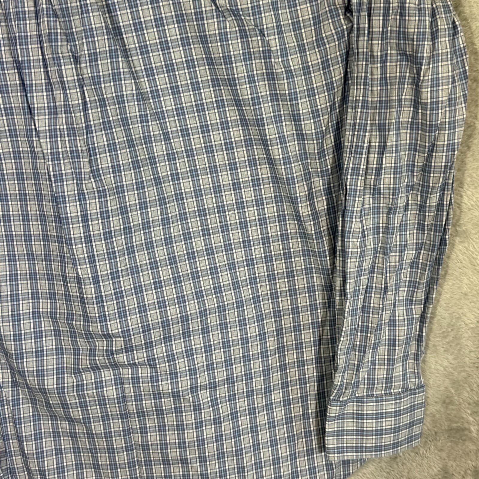 Peter Millar Men's Shirt XL Blue Plaid Fitted Long Sleeve Casual Button-Up - Thumbnail 10