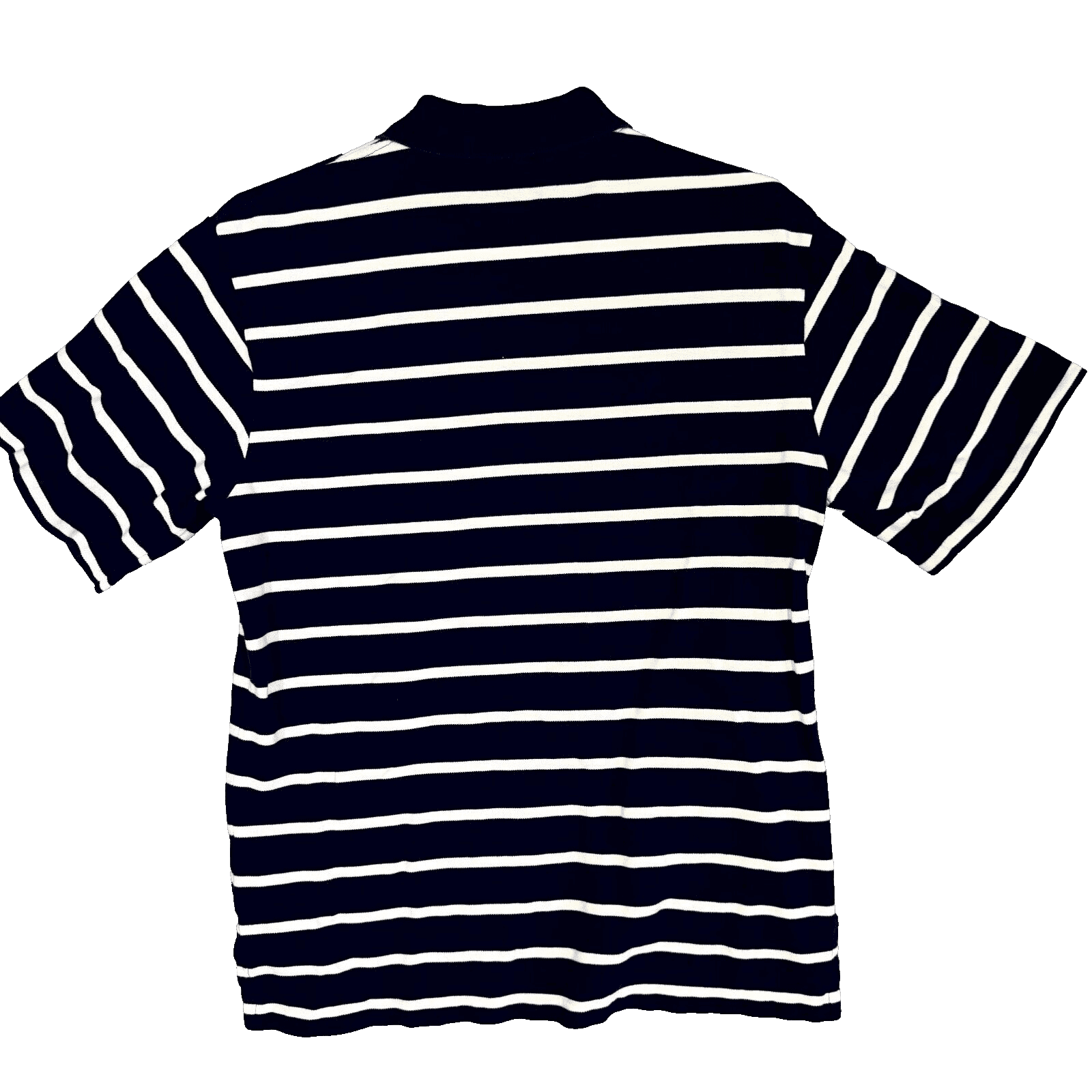 Polo Ralph Lauren Men’s Polo Shirt Large Tall Navy Striped 100% Cotton Short Slv - Thumbnail 2