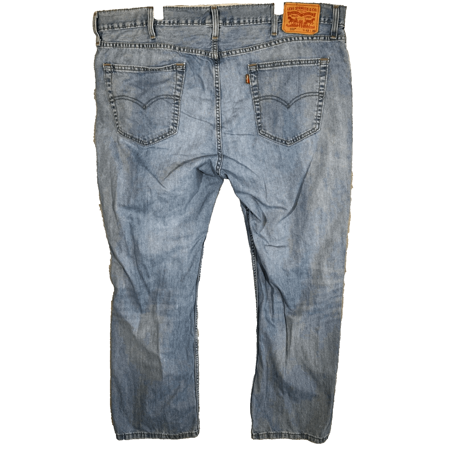 Levi’s 559 Men’s Jeans 42x30 Blue Denim 100% Cotton High-Rise Relaxed Straight - Thumbnail 2