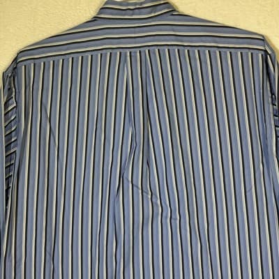 Ralph Lauren Shirt Mens XL Blue Striped Classic Fit Button Down Long Sleeve Pony - Thumbnail 11