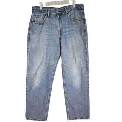 Levis 550 Jeans Mens 34x30 Blue Relaxed Fit Tapered Leg Denim Pants Good Used - Image 1