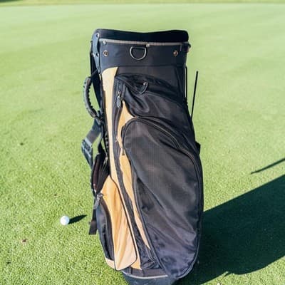 Callaway Golf Stand Bag Black Tan 6-Way Divider Dual Strap Mens Large Carry - Image 1
