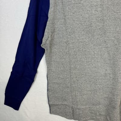 J.Crew Sweater Mens LT Gray Blue Waffle Knit Henley Long Sleeve Cotton - Thumbnail 10