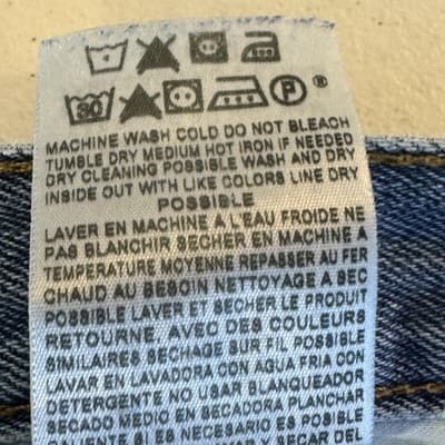 Levis 550 Jeans Mens 34x30 Blue Relaxed Fit Tapered Leg Denim Pants Good Used - Thumbnail 7