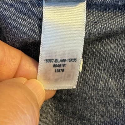 Bonobos Italian Shirting Dress Shirt Mens 15 35 Blue Long Sleeve Standard Fit - Thumbnail 15