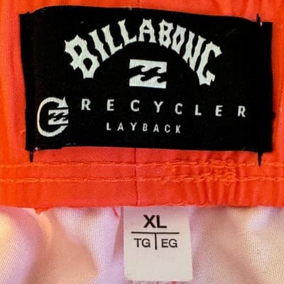 Billabong Recycler Layback Shorts Mens XL Swim Trunks Board Shorts Surf Beach - Thumbnail 9