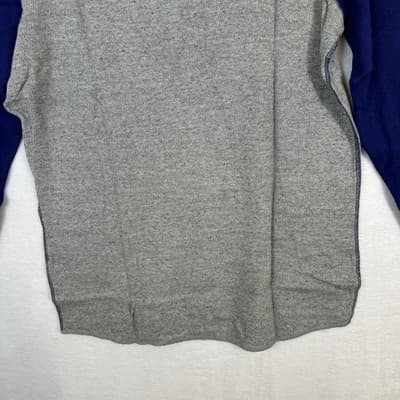 J.Crew Sweater Mens LT Gray Blue Waffle Knit Henley Long Sleeve Cotton - Thumbnail 9