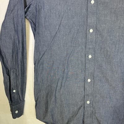 Bonobos Italian Shirting Dress Shirt Mens 15 35 Blue Long Sleeve Standard Fit - Thumbnail 4