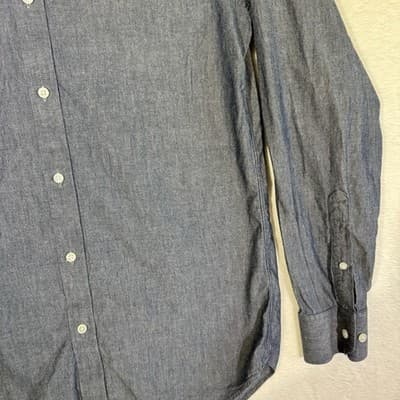 Bonobos Italian Shirting Dress Shirt Mens 15 35 Blue Long Sleeve Standard Fit - Thumbnail 6