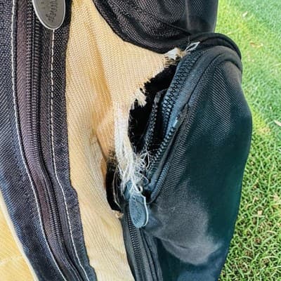 Callaway Golf Stand Bag Black Tan 6-Way Divider Dual Strap Mens Large Carry - Thumbnail 5