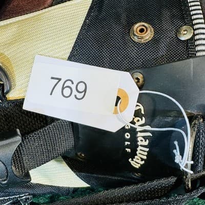 Callaway Golf Stand Bag Black Tan 6-Way Divider Dual Strap Mens Large Carry - Thumbnail 6