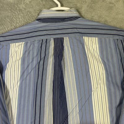 Ralph Lauren Shirt Mens LT Blue Stripe Blaire Button Down Long Sleeve Pony Logo - Thumbnail 11