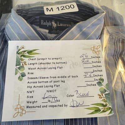 Ralph Lauren Shirt Mens LT Blue Stripe Blaire Button Down Long Sleeve Pony Logo - Thumbnail 16