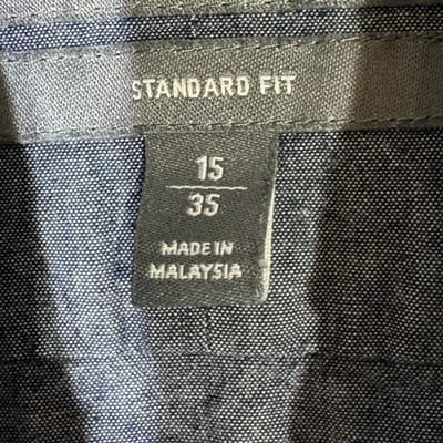 Bonobos Italian Shirting Dress Shirt Mens 15 35 Blue Long Sleeve Standard Fit - Thumbnail 8