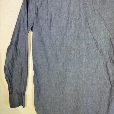 Bonobos Italian Shirting Dress Shirt Mens 15 35 Blue Long Sleeve Standard Fit - Thumbnail 10