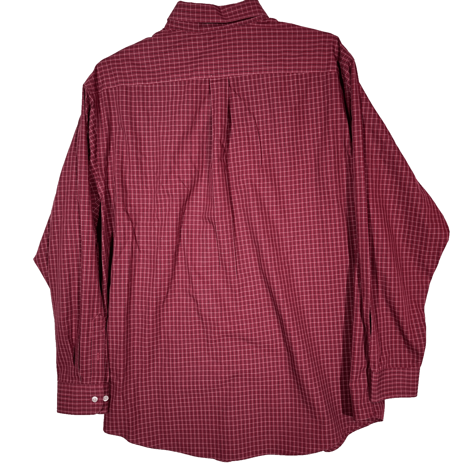 Roundtree & Yorke Shirt Mens 2XLT Red Check Gold Label Non-Iron Button Down - Thumbnail 2