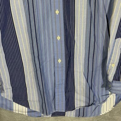 Ralph Lauren Shirt Mens LT Blue Stripe Blaire Button Down Long Sleeve Pony Logo - Thumbnail 6