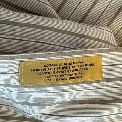 Roundtree & Yorke Gold Label Shirt Mens 3XL Brown Stripe Non-Iron Button Down - Thumbnail 13