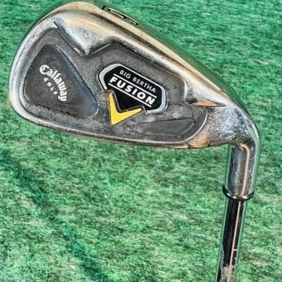 Callaway Big Bertha Fusion 6 Iron Mens RH Steel Shaft Silver Golf Club - Image 1
