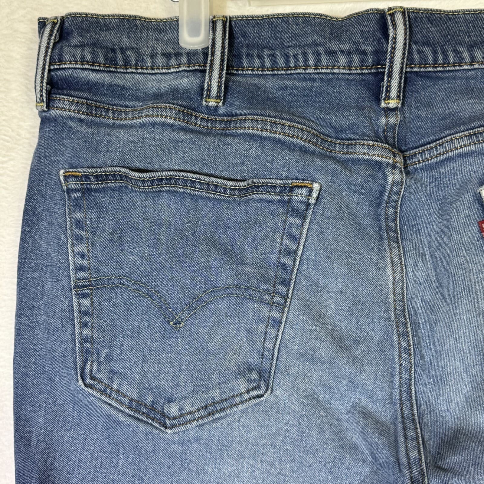 Levis Jeans Mens 38x32 Blue Denim Straight Leg 100 Percent Cotton Mid Rise Zip F - Thumbnail 8