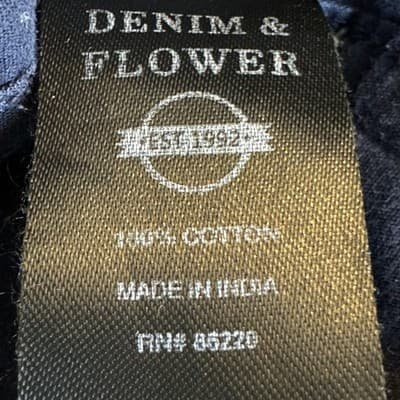 Denim & Flower Shirt Mens XL Blue Polka Dot Slim Fit Button Up Short Sleeve - Thumbnail 13