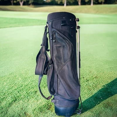 Golf Stand Bag Black 4-Way Divider Dual Strap Stand Mechanism Mens Large - Image 1