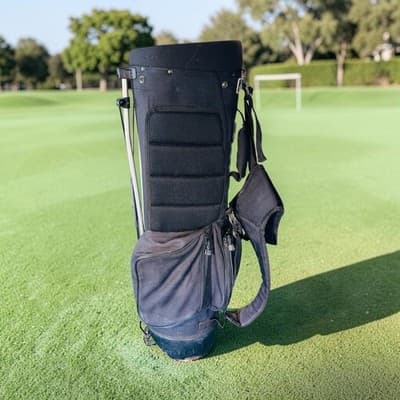 Golf Stand Bag Black 4-Way Divider Dual Strap Stand Mechanism Mens Large - Thumbnail 2