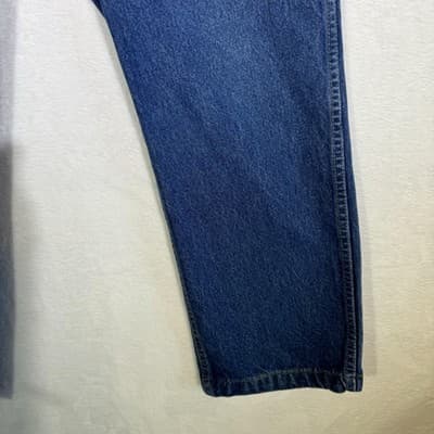 Vintage Roebucks Jeans Mens 34x34 Blue Denim Made USA High Rise Straight 90s - Thumbnail 6