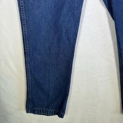Vintage Roebucks Jeans Mens 34x34 Blue Denim Made USA High Rise Straight 90s - Thumbnail 7