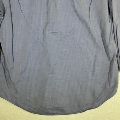 Ralph Lauren Shirt Mens 16 32/33 Blue Yarmouth Herringbone Button Down Logo - Thumbnail 10