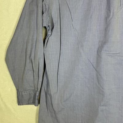 Ralph Lauren Shirt Mens 16 32/33 Blue Yarmouth Herringbone Button Down Logo - Thumbnail 11