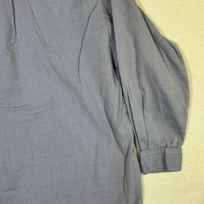 Ralph Lauren Shirt Mens 16 32/33 Blue Yarmouth Herringbone Button Down Logo - Thumbnail 13